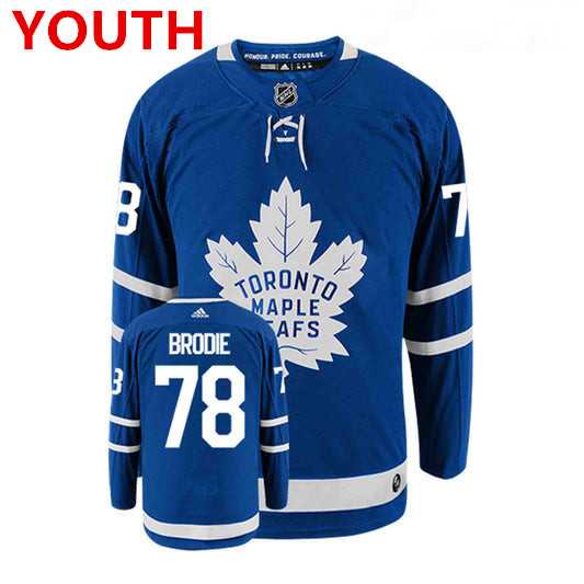 Youth Toronto Maple Leafs #78 TJ BRODIE Royal Blue Adidas Stitched Jersey Dzhi